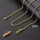 Cuban Chain Necklace Stainless Steel Link Chain Gold Cuban Chain Necklace Stainless Steel Link Chain Gold