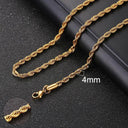 Cuban Chain Necklace Stainless Steel Link Chain Gold Cuban Chain Necklace Stainless Steel Link Chain Gold