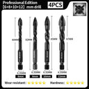 Greener Four Blade Hex Tile Drill Bits Set Premium Quality Greener Four Blade Hex Tile Drill Bits Set Premium Quality