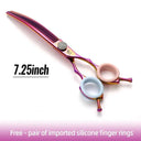 Curved Pet Grooming Shears With Stainless Steel Blades Curved Pet Grooming Shears With Stainless Steel Blades