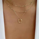 Vintage Bohemian Zircon Crystal Charm Necklace Set Elegant Vintage Bohemian Zircon Crystal Charm Necklace Set Elegant