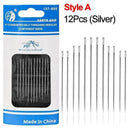 Elderly Friendly Stainless Steel Sewing Needle Set 12 Pack Elderly Friendly Stainless Steel Sewing Needle Set 12 Pack