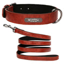 Leather Dog Collar Engraved ID Tag Personalized Pet Leather Dog Collar Engraved ID Tag Personalized Pet