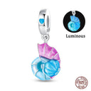 Ocean Themed Sterling Silver Charms Set For Bracelets Ocean Themed Sterling Silver Charms Set For Bracelets