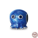 Ocean Themed Sterling Silver Charms Set For Bracelets Ocean Themed Sterling Silver Charms Set For Bracelets