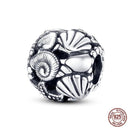 Ocean Themed Sterling Silver Charms Set For Bracelets Ocean Themed Sterling Silver Charms Set For Bracelets