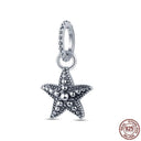 Ocean Themed Sterling Silver Charms Set For Bracelets Ocean Themed Sterling Silver Charms Set For Bracelets