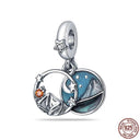 Ocean Themed Sterling Silver Charms Set For Bracelets Ocean Themed Sterling Silver Charms Set For Bracelets
