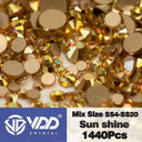 Crystal Gold Flatback Rhinestones For DIY Nail Art Sparkling Crystal Gold Flatback Rhinestones For DIY Nail Art Sparkling