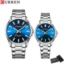Quartz Stainless Steel Couple Watches With Illuminating Dial Quartz Stainless Steel Couple Watches With Illuminating Dial