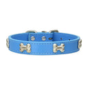 Bone Leather Dog Collar For Small And Large Dogs Stylish Bone Leather Dog Collar For Small And Large Dogs Stylish