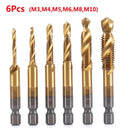 Hex Shank Titanium Plated HSS Tap Drill Bit Set Metalworking Hex Shank Titanium Plated HSS Tap Drill Bit Set Metalworking