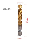 Titanium Plated HSS Tap Drill Bit Set Screw Thread Hex Shank Titanium Plated HSS Tap Drill Bit Set Screw Thread Hex Shank