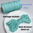 Vibrant 3mm Cotton Macrame Cord For DIY Crafts And Decor Vibrant 3mm Cotton Macrame Cord For DIY Crafts And Decor