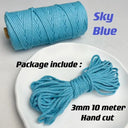 Vibrant 3mm Cotton Macrame Cord For DIY Crafts And Decor Vibrant 3mm Cotton Macrame Cord For DIY Crafts And Decor