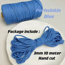 Vibrant 3mm Cotton Macrame Cord For DIY Crafts And Decor Vibrant 3mm Cotton Macrame Cord For DIY Crafts And Decor
