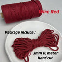Vibrant 3mm Cotton Macrame Cord For DIY Crafts And Decor Vibrant 3mm Cotton Macrame Cord For DIY Crafts And Decor