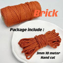 Vibrant 3mm Cotton Macrame Cord For DIY Crafts And Decor Vibrant 3mm Cotton Macrame Cord For DIY Crafts And Decor