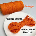 Vibrant 3mm Cotton Macrame Cord For DIY Crafts And Decor Vibrant 3mm Cotton Macrame Cord For DIY Crafts And Decor