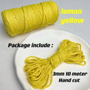 Vibrant 3mm Cotton Macrame Cord For DIY Crafts And Decor Vibrant 3mm Cotton Macrame Cord For DIY Crafts And Decor