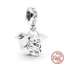 Sterling Silver Puppy Family Zircon Pendant For Dog Lovers Sterling Silver Puppy Family Zircon Pendant For Dog Lovers