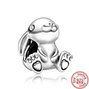 Sterling Silver Puppy Family Zircon Pendant For Dog Lovers Sterling Silver Puppy Family Zircon Pendant For Dog Lovers