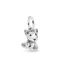 Sterling Silver Puppy Family Zircon Pendant For Dog Lovers Sterling Silver Puppy Family Zircon Pendant For Dog Lovers