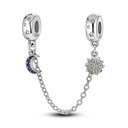 Daisy Sterling Silver Clip Charms With CZ Detailing Daisy Sterling Silver Clip Charms With CZ Detailing