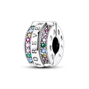 Daisy Sterling Silver Clip Charms With CZ Detailing Daisy Sterling Silver Clip Charms With CZ Detailing