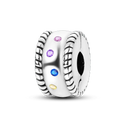 Daisy Sterling Silver Clip Charms With CZ Detailing Daisy Sterling Silver Clip Charms With CZ Detailing