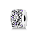 Daisy Sterling Silver Clip Charms With CZ Detailing Daisy Sterling Silver Clip Charms With CZ Detailing