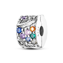 Daisy Sterling Silver Clip Charms With CZ Detailing Daisy Sterling Silver Clip Charms With CZ Detailing