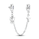 Daisy Sterling Silver Clip Charms With CZ Detailing Daisy Sterling Silver Clip Charms With CZ Detailing