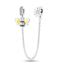 Daisy Sterling Silver Clip Charms With CZ Detailing Daisy Sterling Silver Clip Charms With CZ Detailing