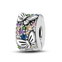 Daisy Sterling Silver Clip Charms With CZ Detailing Daisy Sterling Silver Clip Charms With CZ Detailing