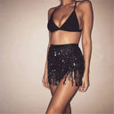 Nightclub Sparkling Sequin Tassel Skirt for Festival Fashion Nightclub Sparkling Sequin Tassel Skirt for Festival Fashion