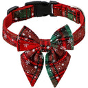 Snowflake Bow Dog Collar For Festive Holiday Fashion Snowflake Bow Dog Collar For Festive Holiday Fashion