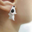 Playful Animal Clay Stud Earrings Dino Dog Whale Theme Playful Animal Clay Stud Earrings Dino Dog Whale Theme