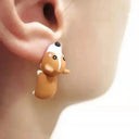 Playful Animal Clay Stud Earrings Dino Dog Whale Theme Playful Animal Clay Stud Earrings Dino Dog Whale Theme