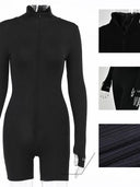 Street Chic Ribbed Jumpsuit With Trendy Letter Embroidery Street Chic Ribbed Jumpsuit With Trendy Letter Embroidery