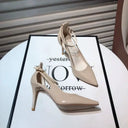 Buckle Hollow High Heel Shoes European Charm And Style Buckle Hollow High Heel Shoes European Charm And Style