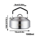 Outdoor Stainless Steel Camping Kettle 1L 1.5L Portable Tea Pot Outdoor Stainless Steel Camping Kettle 1L 1.5L Portable Tea Pot