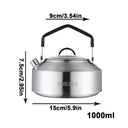 Outdoor Stainless Steel Camping Kettle 1L 1.5L Tea Pot Outdoor Stainless Steel Camping Kettle 1L 1.5L Tea Pot