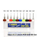 PCB Mini Drill Bits Tungsten Carbide CNC Set 0.3 to 1.2mm PCB Mini Drill Bits Tungsten Carbide CNC Set 0.3 to 1.2mm