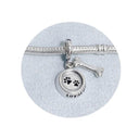 Pet Paw and Bone Charm Sterling Silver Bead Pandora Jewelry Pet Paw and Bone Charm Sterling Silver Bead Pandora Jewelry