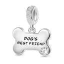 Pet Paw and Bone Charm Sterling Silver Bead Pandora Jewelry Pet Paw and Bone Charm Sterling Silver Bead Pandora Jewelry