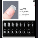Petite Clear Acrylic Nail Tips Set Matte Finish Styling Kit Petite Clear Acrylic Nail Tips Set Matte Finish Styling Kit