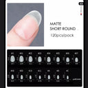 Petite Clear Acrylic Nail Tips Set Matte Finish Styling Kit Petite Clear Acrylic Nail Tips Set Matte Finish Styling Kit