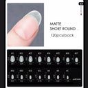 Petite Clear Acrylic Nail Tips Set Matte Finish Styling Kit Petite Clear Acrylic Nail Tips Set Matte Finish Styling Kit