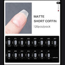 Petite Clear Acrylic Nail Tips Set Matte Finish Styling Kit Petite Clear Acrylic Nail Tips Set Matte Finish Styling Kit